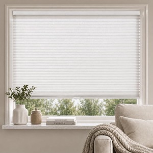 lot 3152 image: 38MM Honeycomb Shade Cordless Cellular HL PVC White H101 96.5x183cm