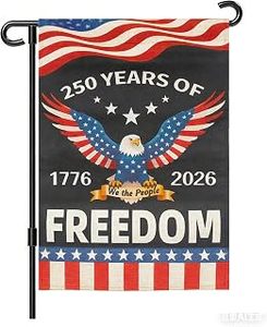 lot 4248 image: TMHTMH 250 Years America Garden Flag,Double-Sided Eagle Design Garden Flag,250th Anniversary USA Patriotic Banner,4th of July Decorative Flags,12inx 18in