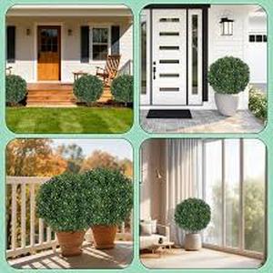 lot 11790 image: 27.5 Inch Artificial Boxwood Tuners Outdoor Garden Decor FK-HY2