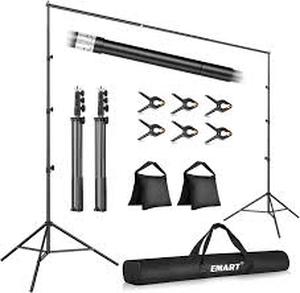 lot 13343 image: EMART Photography Backdrop Support System Kit with Stand, Clamps and Sandbags