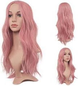 lot 18149 image: Pink Wig, Roughly 22in Length