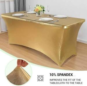 lot 18164 image: 6ft Gold Table Stretch Cover
