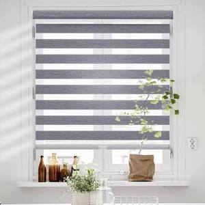 lot 19533 image: Persilux Cordless Zebra Blinds 36inx64in Grey X003DW0BJN