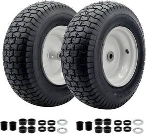 lot 19537 image: Lawn Mower Wheel and Tire Set 2-Pack with Hardware
