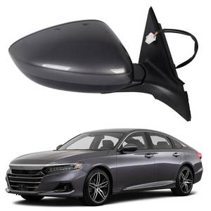 lot 1494 image: Dasbecan Right Passenger Side Mirror Assembly Compatible with Honda Accord LX Sport 1.5T 2018-2025 Power  Non-Heated  Gray Repalces# HO1321328 76208-TVA-A02, Modern Steel Metallic-3Pins