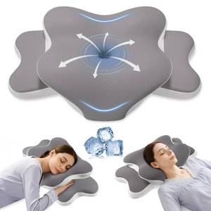 lot 2107 image: Rioicy Sleep Apnea Pillow for Side Sleepers, Cervical Neck Pillow for Neck Pain Relief, Ergonomic Contour Memory Foam Pillow with Cooling Washable Cover for Back, Side & Stomach Sleepers