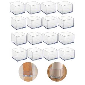 lot 2461 image: 16Pcs Square 30x30mm Silicone Chair Leg Floor Protectors, Chair Leg Caps, Furniture Foot Protectors, Free Moving Table Leg Covers, Stool Leg caps to Prevent Hardwood Floor Scratches and Reduce Noise