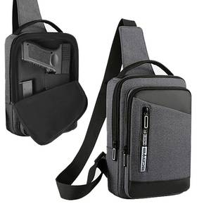lot 2469 image: Graystill Pistol Soft Case, Pistol Crossbody Bag Chest Pack, Shooting Bags for Handguns Concealed Carry Gun Chest bag, Tactical Sling Bag for right handed person