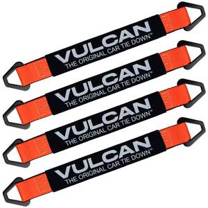 lot 2480 image: VULCAN Car Tie Down Axle Strap with Wear Pad - 2 Inch x 22 Inch - 4 Pack - PROSeries - 3,300 Pound Safe Working Load