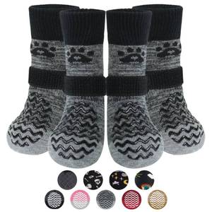 lot 2483 image: PUPTECK Anti Slip Dog Socks with Double Grippers for Hardwood Floors, Shoes for HotCold Pavement, Boots & Paws Protectors to Prevent Licking, Traction Booties for Senior Small Large Dogs