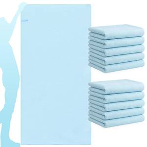 lot 2488 image: EBOOT 10 Pack Oversized Beach Towel Set Extra Large Pool Towels Microfiber Quick Dry Swim Blanket for Adult Women Men Face Hand Body Bath Travel Pool(Light Blue,31 x 63 Inch,Micro Stripe)