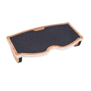 lot 2497 image: StrongTek Ergonomic Wood Foot Rest for Enhanced Circulation & Comfort, 350lbs Capacity, Rocker Balance Board for Standing Desks, Non-Slip, No Assembly, 18 Wide - Ideal for OfficeHome