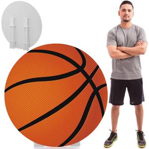 lot 3204 image: Capoda 3.9 ft Large Basketball Party Signs Decoration Sports Cardboard Cutout Stand up Backdrop for Basketball Birthday Decor Balls Photo Viewing Events Game Day Celebrations Supplies