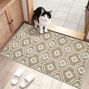 lot 3218 image: EcoNest 2x6 Boho Rugs, Washable Rug for Living Room Low Pile Geometric Area Rugs Soft Moroccan Rug Print Pattern Non Slip for Indoor Kitchen Bathroom