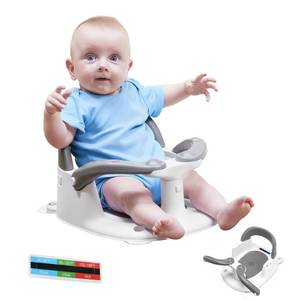 lot 3219 image: Wddbb Baby Bath seat for Babies 6 Months & up, 360° Stable Toddler Bath Chair with one-Touch Button, Back Hollow Design, Water Temperature Card & 4 Suction Cups for Safety (Blue)