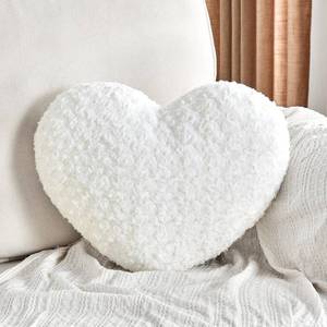 lot 4373 image: IREMATE Heart Pillow White Throw Pillows, Soft Fluffy Decorative Pillows for Bed Couch Chair, Cute Heart Shaped Room Decor Gifts for Valentine Anniversary Birthday Mothers Christmas (Small, 13x10)