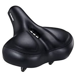 lot 4416 image: DAWAY C50 Extra Wide Bike Seat - Oversized Comfort Foam Bicycle Saddle for Men, Women & Seniors, Fit for Peloton, Cruiser, Mountain, Road Bikes, Ultimate Soft Padded Cushion for Outdoor Indoor Cycling