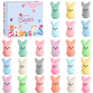 lot 4428 image: ENNERGR 24Pack Squishy Stress Balls Easter Bunny Toys with Realistic Bunny Design for Easter Egg Fillers, Party Decorations & Kids Gifts