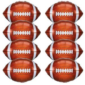 lot 4447 image: 8 PCS Football Party Decorations, Football Shaped Foil Balloons for Sport Themed Rugby Birthday Party Decor (8pcs)