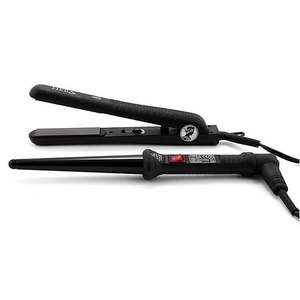 lot 5046 image: Hera Curling Iron & Straightener Set in Black