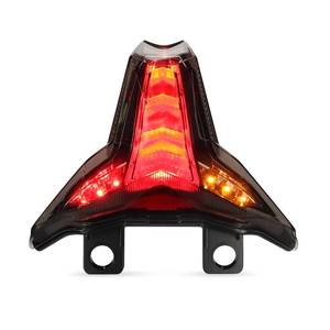 lot 5067 image: Gelutex Motorcycle Integrated Tail Light with Turn Signal Flasher Brake Light Taillight Stop Lamp Smoked Plug and Play Compatible with Ninja ZX25R ZX4R ZX4RR 2023-2025 ZX6R 2024-2025 2026