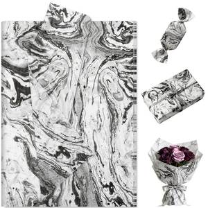 lot 6243 image: 60 Sheets Black Matte Marble Pattern Tissue Paper, 20 x 14 Inch Elegant Art Wrapping Tissue Paper Decorative Gift Bags Supplies for Birthday, Valentine, Wedding, DIY Crafts,Graduate, Holiday Party