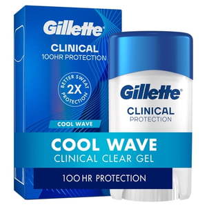 lot 6305 image: Gillette Clinical Protection Antiperspirant Deodorant for Men  Clear Gel  Cool Wave  1.6oz