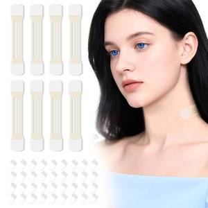 lot 10415 image: ziyue 48Pcs Neck Tape Lifting Kit Invisible Neck Lift Tightening Patches Bands for Jaw Necks and Face, Chin Lift(8 Bands and 40 Replacement Patches)