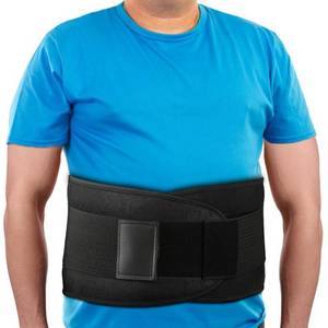 lot 10420 image: Back Brace Lumbar Back Support Belt for Lower Back Pain Relief - Waist Trainer Belt for Men and Women - Lower Back Brace for Sciatica, Herniated Disc, Plus Size Lumbar Support Belt (6XL(65-76 Inch), Black)