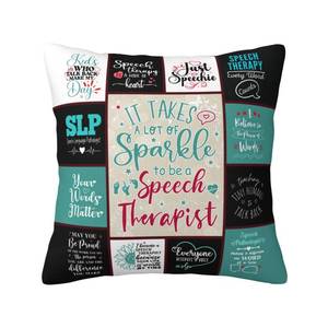 lot 10450 image: SLP Gifts for Speech Language Pathologist, Speech Therapist Gifts for Women, Speech Pathologist Gifts for Women Birthday, Speech Therapy Gifts for Therapist Throw Pillow Covers 18�18 Inches