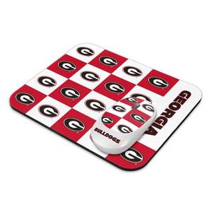 lot 10455 image: NCAA Georgia Bulldogs Mouse and Mousepad Set USB-A Wireless Radio Frequency