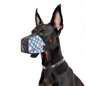 lot 10456 image: Dog Muzzle for Small Large Dogs - Soft Nylon Basket Muzzle with Adjustable Strap, Breathable Mesh Design Prevents Biting Chewing Licking Eating - Ideal for Training, Grooming & Vet Visits (Blue, S)