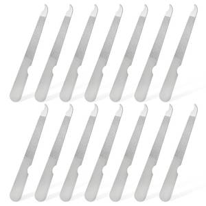 lot 10460 image: Nail Files, 15 Pcs Stainless Steel Finger Nail Buffer Double Sided Fine Grit Fingernail Files with Sharp Pointed Tip for Natural Acrylic Gel Nails Manicure Pedicure Tools