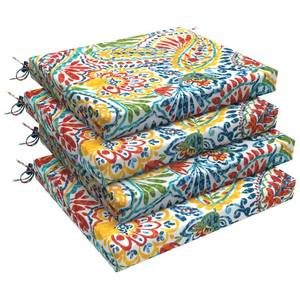 lot 11006 image: LVTXIII Outdoor Chair Cushions, Water Repellent Patio Furniture Cushions Outdoor Square Chair Pads with Ties for Dining Chairs and Garden Furniture Decoration, 18.5x16x2 Set of 4, Paisley Multi