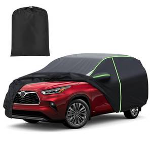 lot 11009 image: Mixsuper Liner Car Cover for Toyota Highlander 2001-2025, 7 Layers Waterproof Car Cover Accessories for Highlander with Zipper Door, Windproof Straps, Reflective Strips, Anti-UV, All Weather