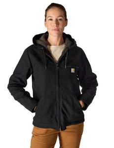 lot 11010 image: Carhartt Womens Iconic Washed Duck Sierra Jacket, Black, 1X