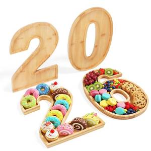 lot 11012 image: Bagrox 2026 Charcuterie Numbers Fillable- Graduation Centerpieces for Bables, Wooden 2026 Food Tray, 12 Number Charcuterie Board Box, Platter for Graduation Party Decorations