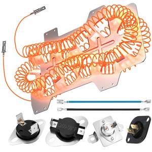 lot 11056 image: Heating Element for Samsung Dryer, Dryer Heating Element DC47-00019A for Samsung Dv45h7000ewa2 Dv42h5000ewa3 Dve50m7450wa3 Dv48h7400ewa2, With DC96-00887A, DC47-00016A, DC47-00018A and DC32-00007A