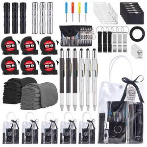 lot 11066 image: Wishfond 60PCS Baby Shower Prizes for Men 6 Set with Cleaning Cloth Bottle Opener Screwdriver Tape Measuring Keychain Multi Tool Pen Gift Bag Baby Shower Game Prizes for Winner Bachelor Party (Black)