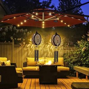 lot 11906 image: 2 Pack Solar Wind Chimes for Outside, 43 Peacock Hanging Wind Chime Lantern with Wire, Deep Tone Memorial Wind Chime Decoration for Home, Patio, Garden, Yard, Multicolour Wind Chimes Gifts