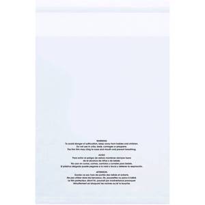 lot 11923 image: Global Industrial B3174638 Resealable 4 Size Assortment Warning Poly Bags - 1.5 Mil - Clear - Pack of 100