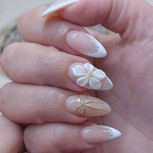 lot 12028 image: Pink Chrome Press on Nails Ombre Fake Nails Medium Almond False Nails with Design Glossy Full Cover Glue on Nails Artificial Acrylic Stick on Nails for Women Girls Spring Summer Nail Decoration 24Pcs