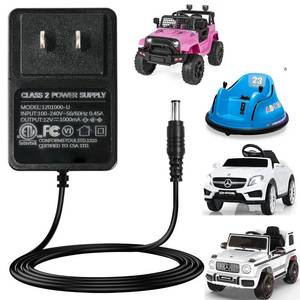 lot 12050 image: 12V Battery Charger for Kidzone Bumper Car,12 Volt Charger for Kids Ride On Toys Compatible with Best Choice Products,Wrangler SUV,Kid Trax Dynacraft,Jeep,Class 2 Power Supply with ETL Listed