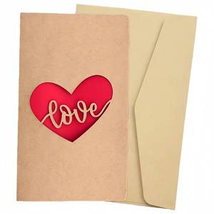 lot 12051 image: uwsic Romantic Birthday & Anniversary Greeting Card for Him Her, Love Card for Wedding Anniversary, Romantic Birthday Card for Boyfriend Girlfriend, Laser Cut Handcrafted Greeting Card with Envelope