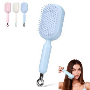 lot 12055 image: Retractable Cushion Massage Comb Brush, Anti-Static Easy-Clean Massage Comb,Air Cushion Massage comb,Smooth Clean Detangling Comb for All Hair Types (Blue)