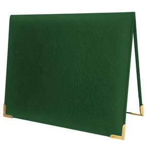 lot 12389 image: GraduationMall 7x9 Smooth Padded PU Diploma Cover Certificate Holder with 4 Metal Corner Forest