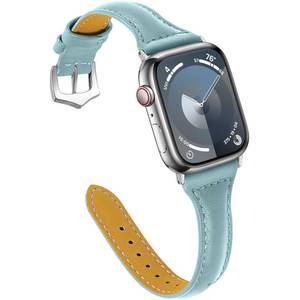 lot 12391 image: OULUCCI Leather Bands Compatible Apple Watch Bands For Women 38mm 40mm 41mm 42mm 44mm 45mm 46mm 49mm, Top Grain Leather Band Replacement Strap for iWatch Ultra SE SE2 Series 11 10 9 8 7 6 5 4 3 2 1