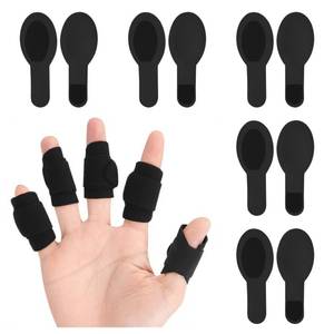 lot 12404 image: Adjustable Finger Splint for Trigger Finger, Arthritis & Mallet Finger Support, Breathable Finger Stabilizer for Hand Pain Relief, Universal Fit for Index Middle Pinky Thumb, Black, 10PcsSet