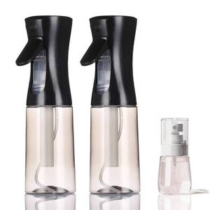 lot 12405 image: 3 Pack Spray Bottles, 2-Pack Continuous Spray Bottles,Fine Water Mist Spray Bottles for Hair 6.8 OZ (200 ML) and 1oz 30ml Travel Spray Bottle Mister for Cleaning,Hairstyling,Plants,Barbers,Black