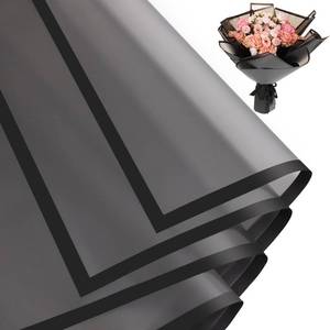 lot 12410 image: woric 25 Sheets Black Flower Wrapping Paper, Waterproof Floral Bouquet Paper for Birthday Party Favor Decorations Men Boy Florist Supplies Graduation Gift Wrapping Crafts